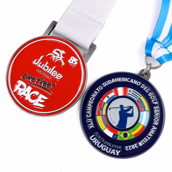 사용자 정의 2023 저렴한 기념품 스포츠 트레일 5K 10K 어린이 실행 자전거 금속 아연 합금 메달 어린이를위한 메달 실행